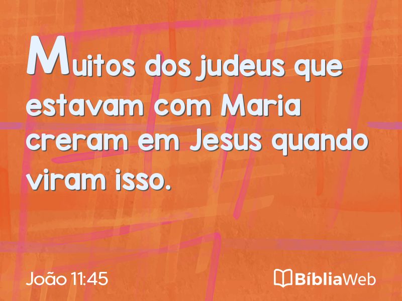 João 11:45 em imagem para compartilhar