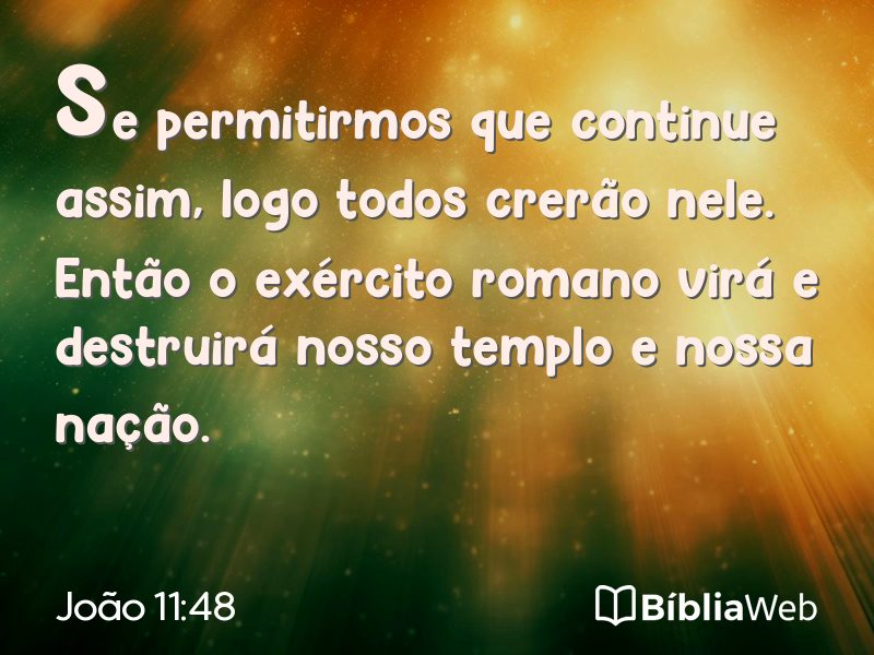 João 11:48 em imagem para compartilhar
