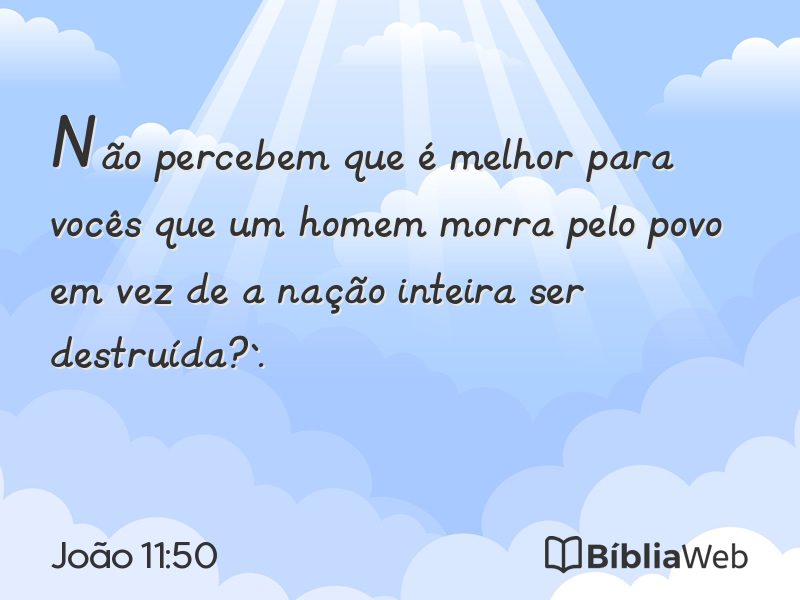 João 11:50 em imagem para compartilhar