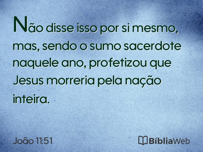 João 11:51 em imagem para compartilhar