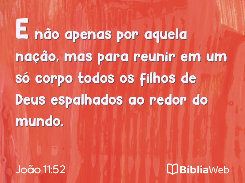 João 11:52 em imagem para compartilhar