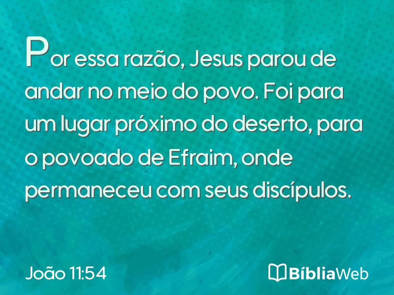 João 11:54 em imagem para compartilhar