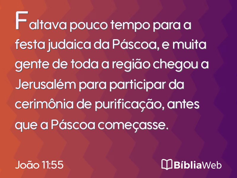 João 11:55 em imagem para compartilhar