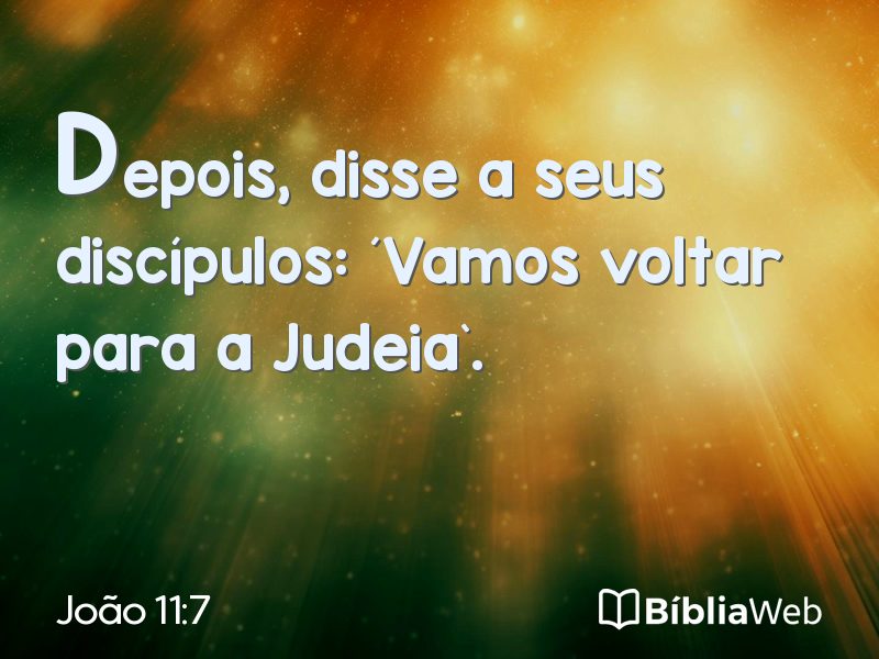 João 11:7 em imagem para compartilhar