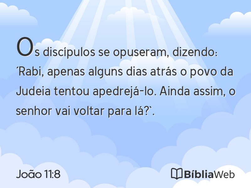 João 11:8 em imagem para compartilhar