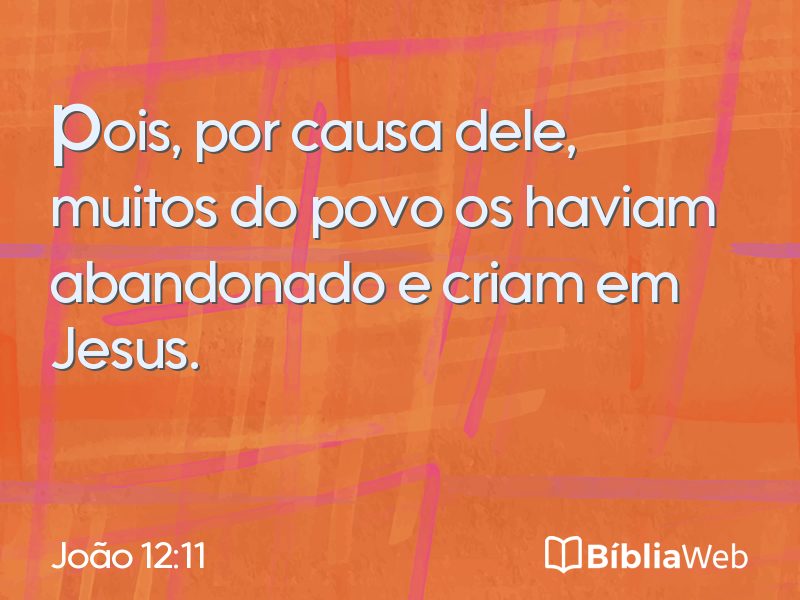 João 12:11 em imagem para compartilhar