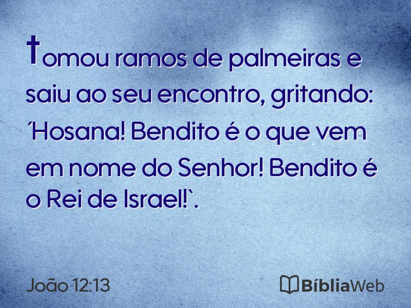 João 12:13 em imagem para compartilhar