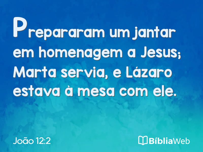 João 12:2 em imagem para compartilhar