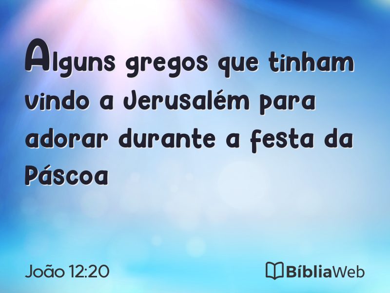 João 12:20 em imagem para compartilhar