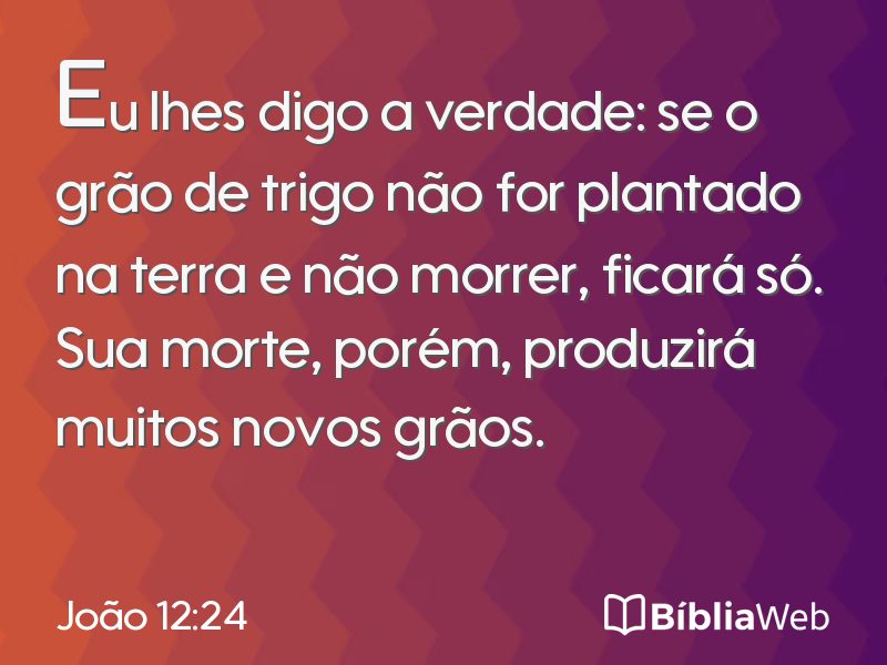 João 12:24 em imagem para compartilhar