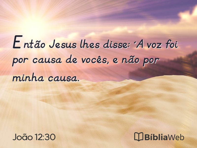 João 12:30 em imagem para compartilhar