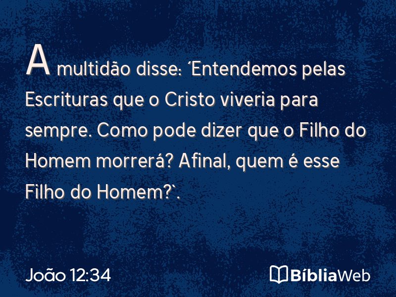 João 12:34 em imagem para compartilhar