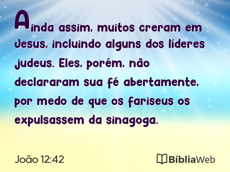 João 12:42 em imagem para compartilhar