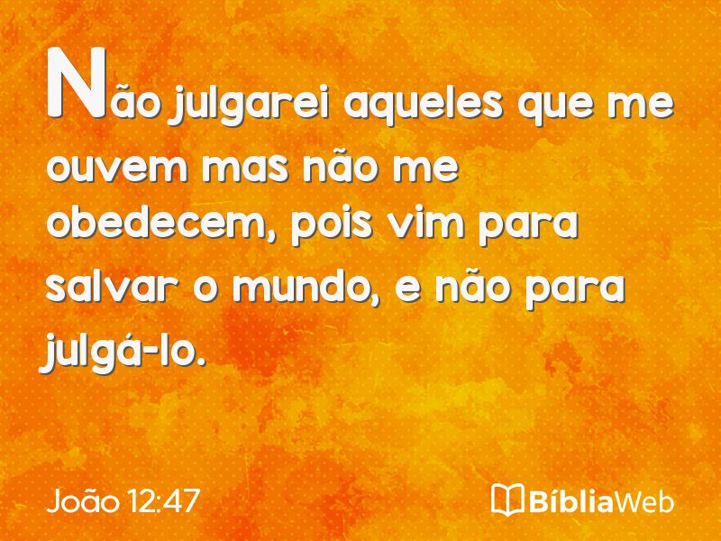 João 12:47 em imagem para compartilhar