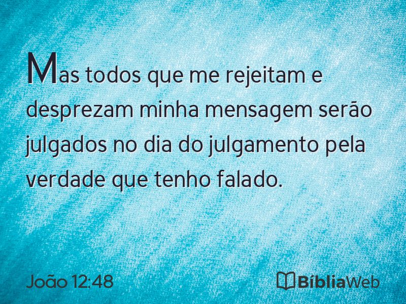 João 12:48 em imagem para compartilhar