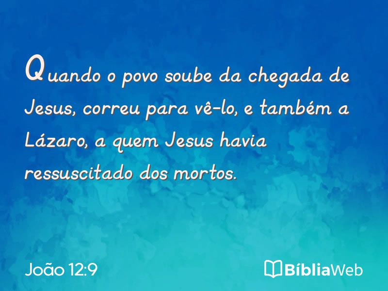 João 12:9 em imagem para compartilhar