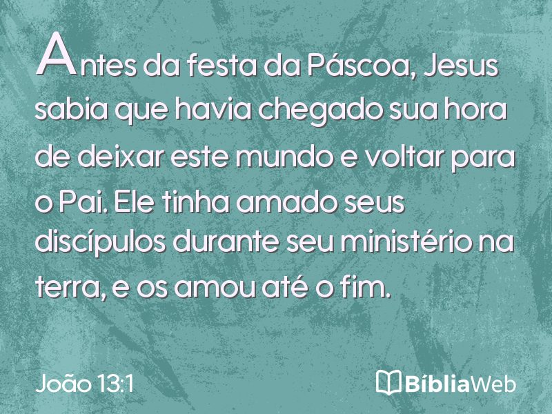 João 13:1 em imagem para compartilhar