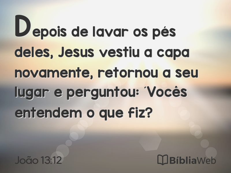 João 13:12 em imagem para compartilhar