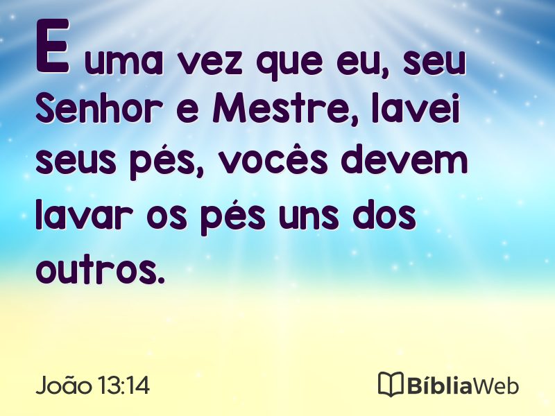 João 13:14 em imagem para compartilhar