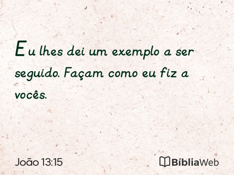 João 13:15 em imagem para compartilhar