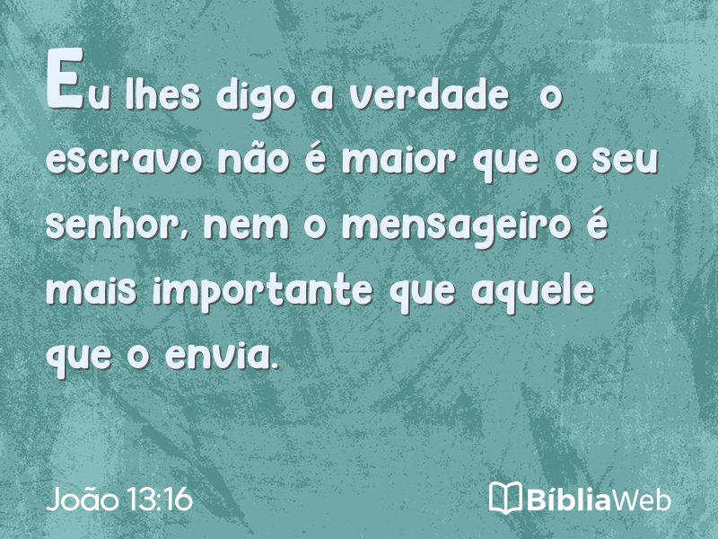 João 13:16 em imagem para compartilhar