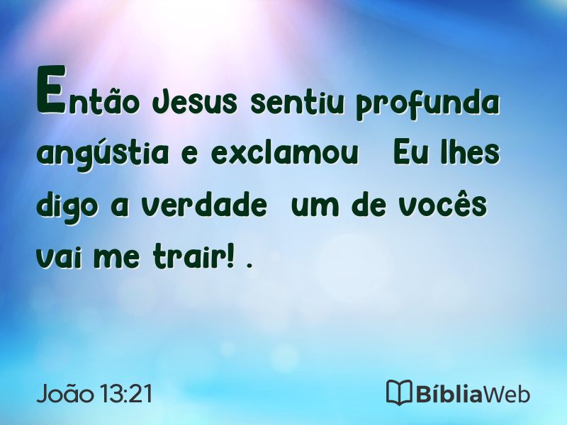 João 13:21 em imagem para compartilhar