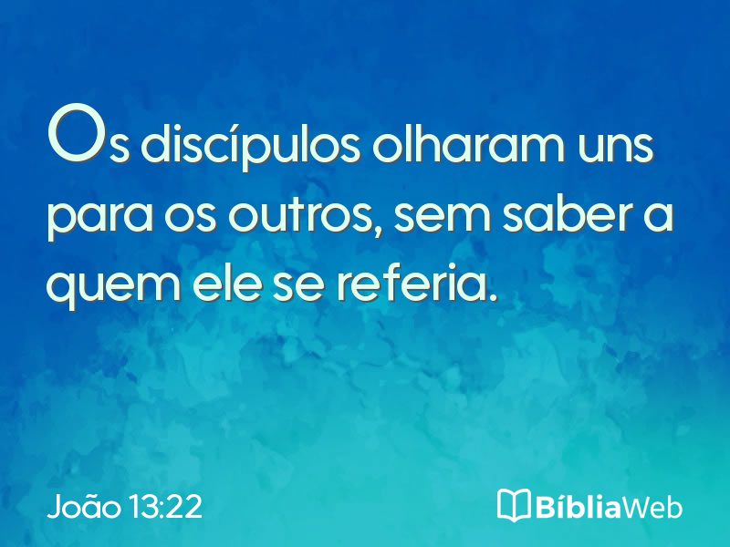 João 13:22 em imagem para compartilhar