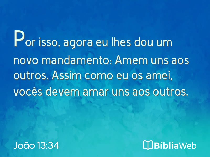 João 13:34 em imagem para compartilhar