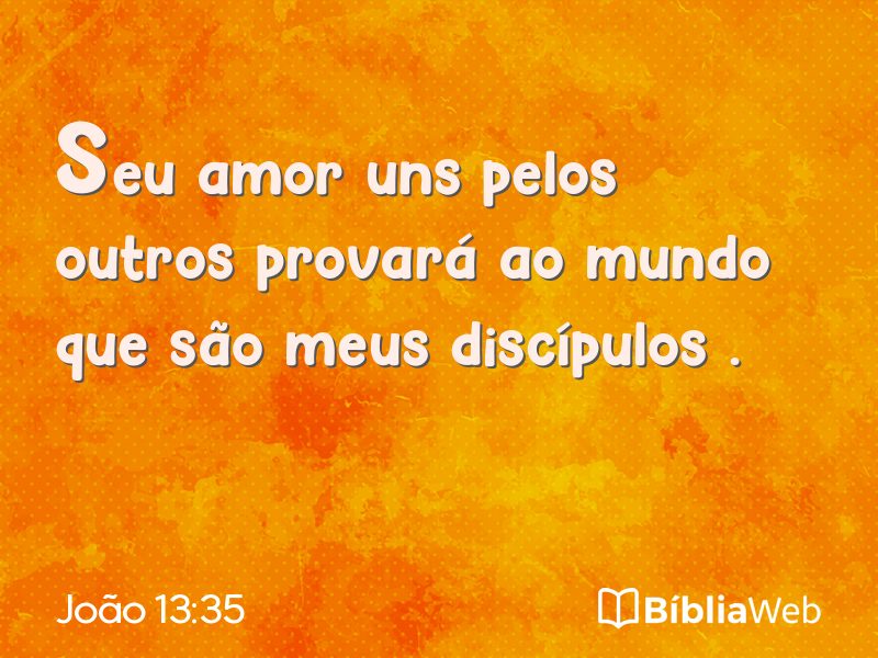 João 13:35 em imagem para compartilhar