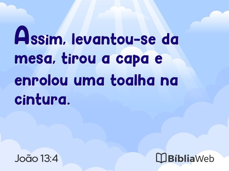 João 13:4 em imagem para compartilhar