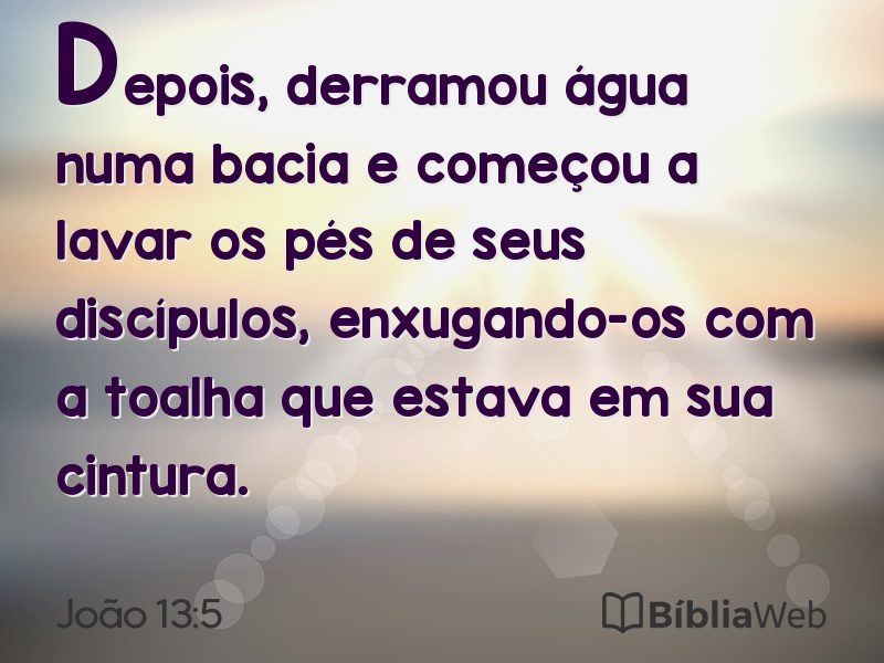 João 13:5 em imagem para compartilhar