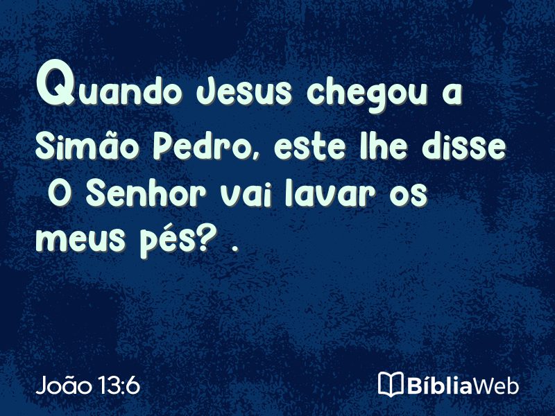 João 13:6 em imagem para compartilhar