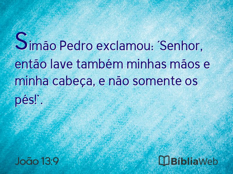 João 13:9 em imagem para compartilhar