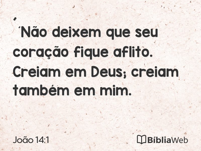João 14:1 em imagem para compartilhar