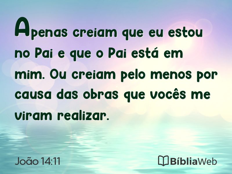 João 14:11 em imagem para compartilhar