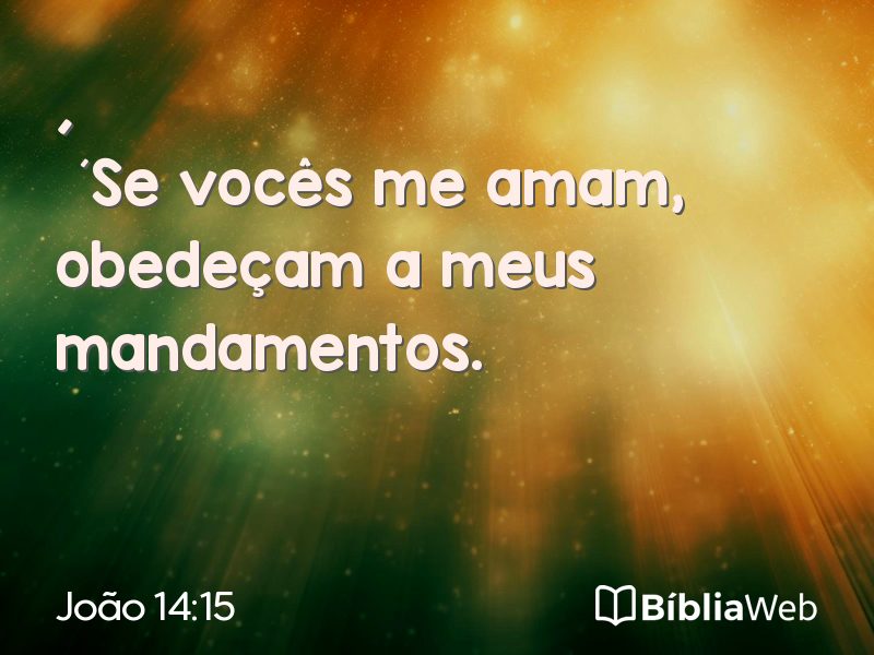 João 14:15 em imagem para compartilhar