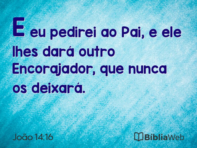 João 14:16 em imagem para compartilhar