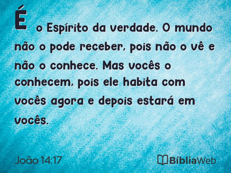 João 14:17 em imagem para compartilhar