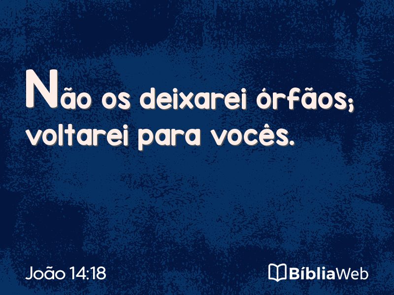 João 14:18 em imagem para compartilhar