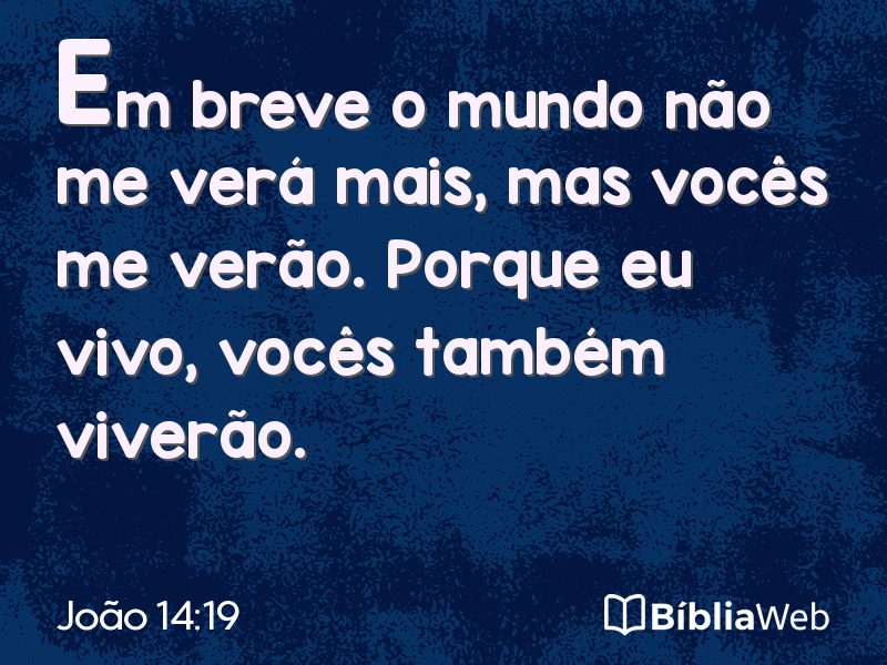 João 14:19 em imagem para compartilhar