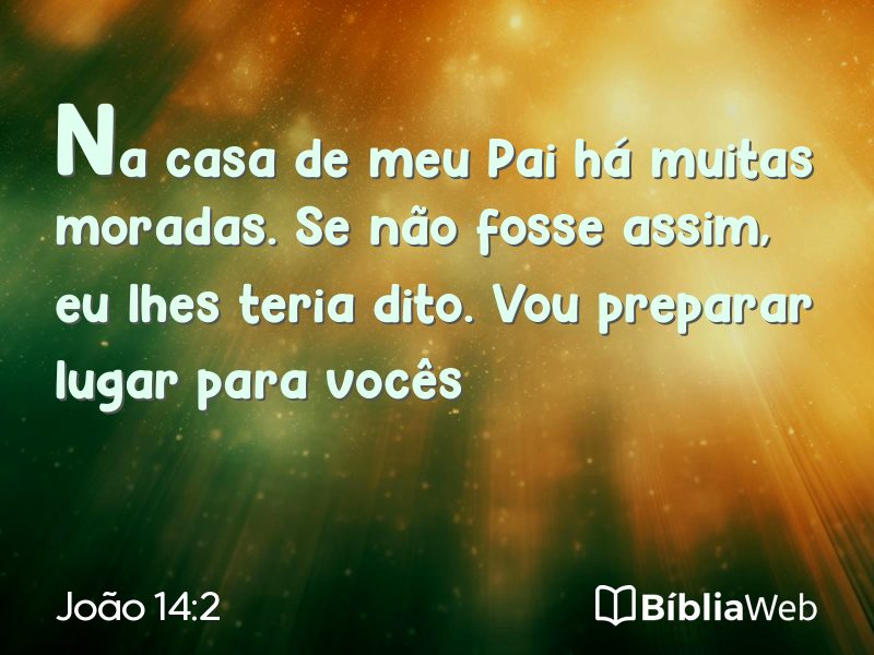 João 14:2 em imagem para compartilhar