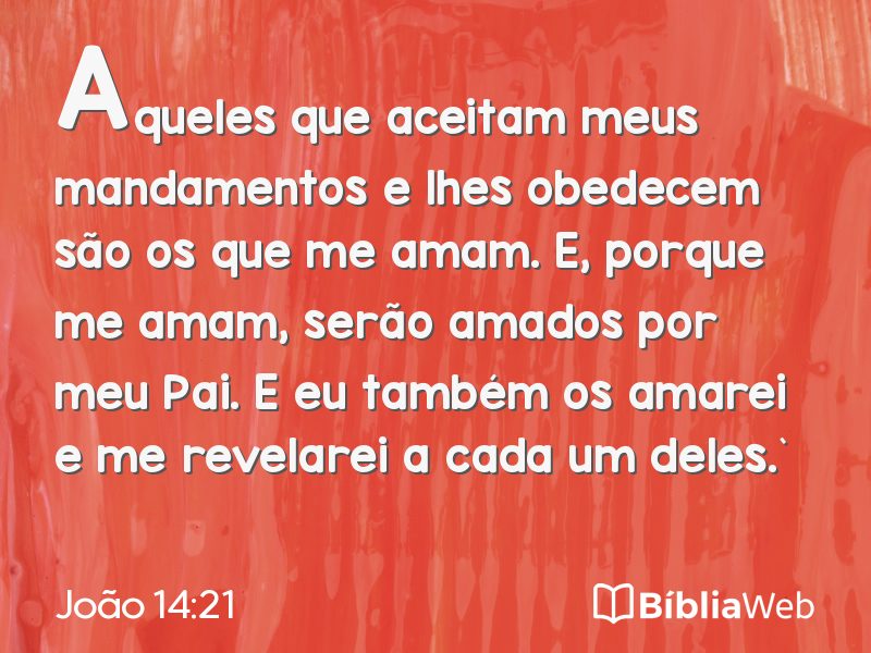 João 14:21 em imagem para compartilhar