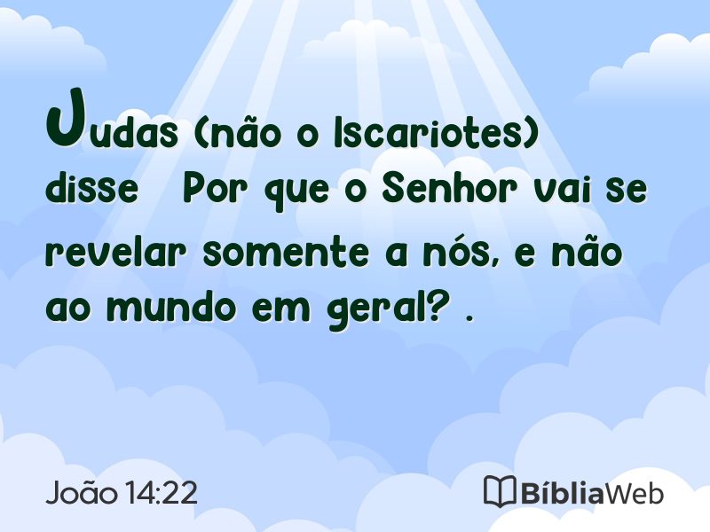 João 14:22 em imagem para compartilhar