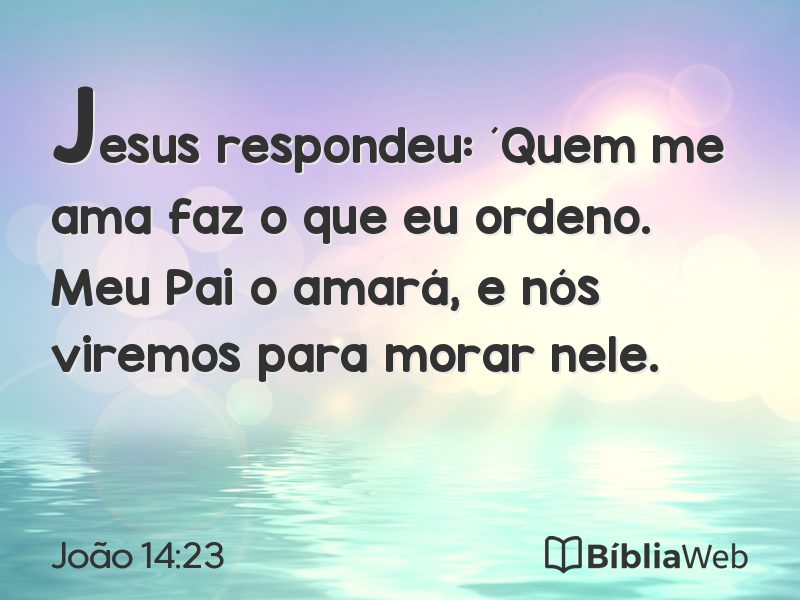 João 14:23 em imagem para compartilhar