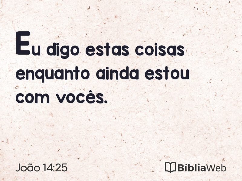 João 14:25 em imagem para compartilhar