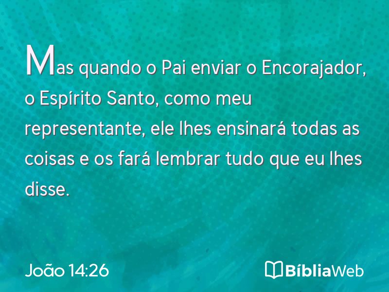 João 14:26 em imagem para compartilhar