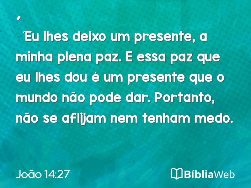 João 14:27 em imagem para compartilhar