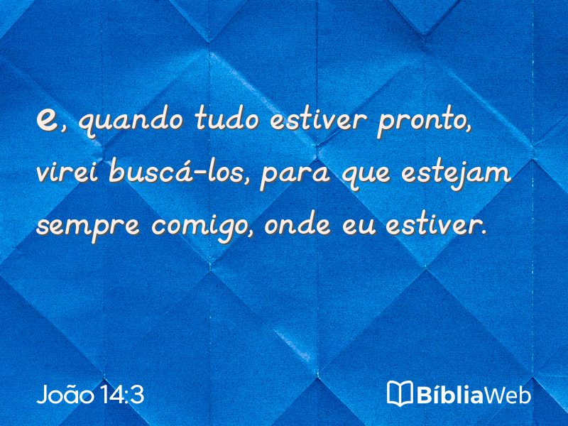 João 14:3 em imagem para compartilhar