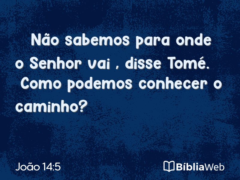 João 14:5 em imagem para compartilhar