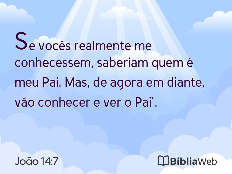 João 14:7 em imagem para compartilhar